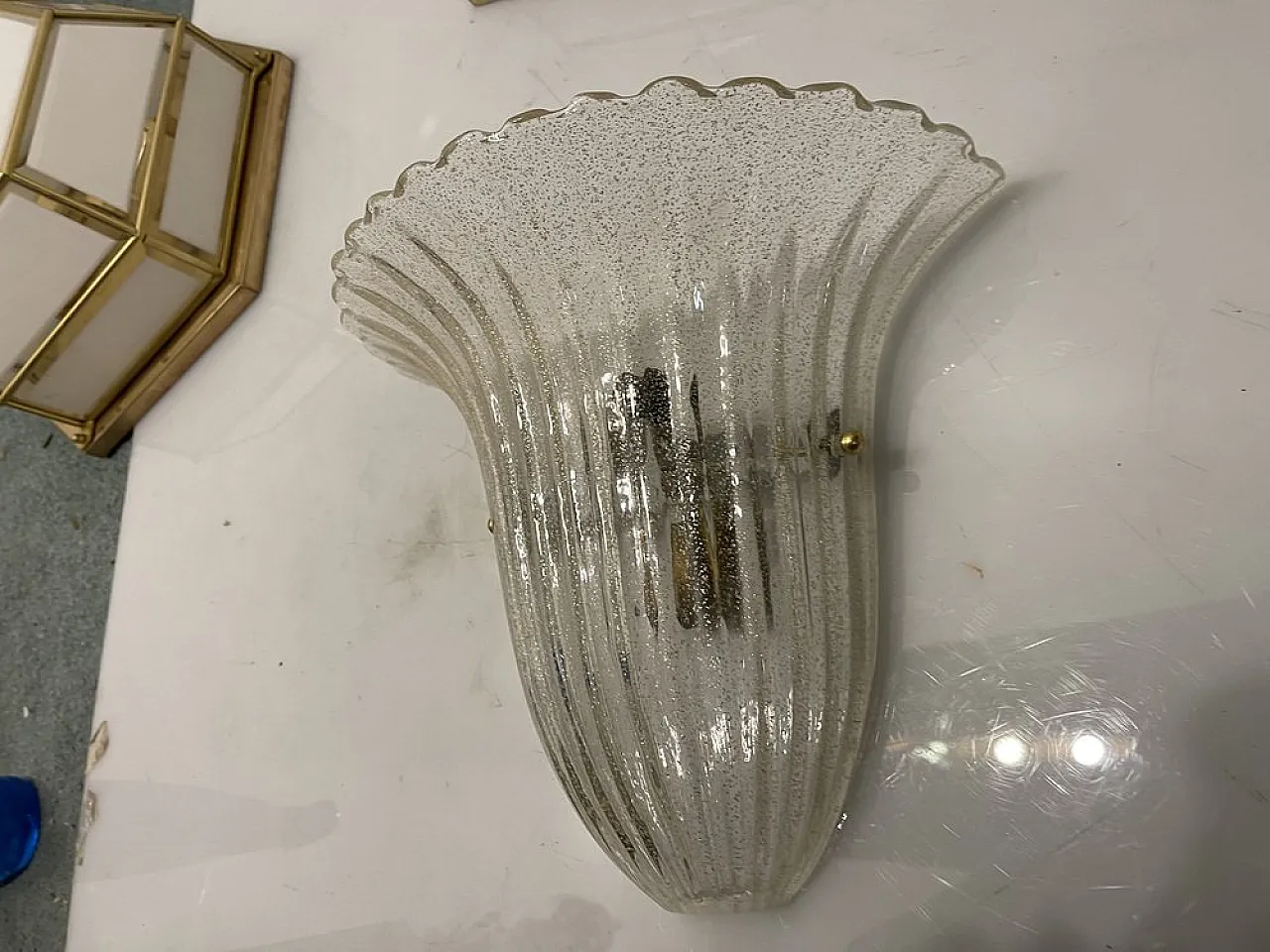 Pair of Murano glass wall lights, 1980s 9