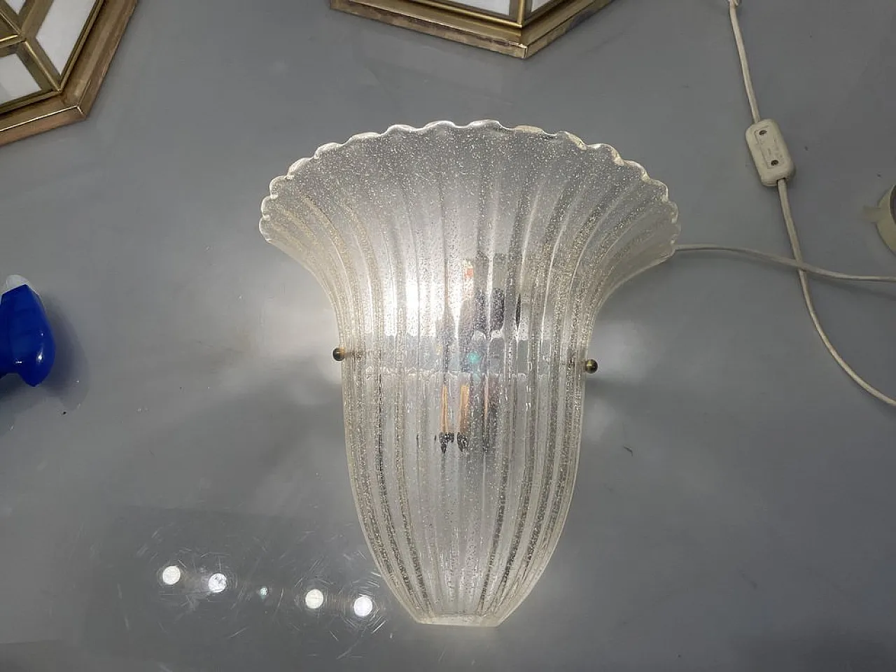 Pair of Murano glass wall lights, 1980s 10