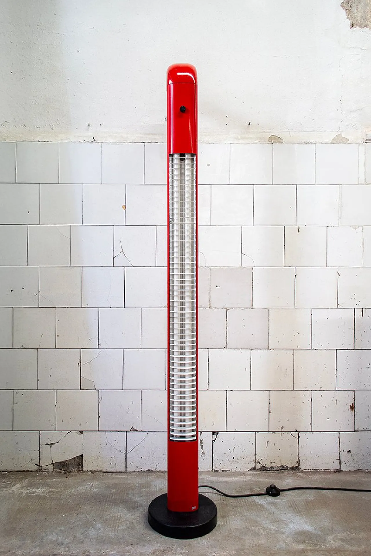 Halogen and neon cast aluminum lamp, 1970s 2