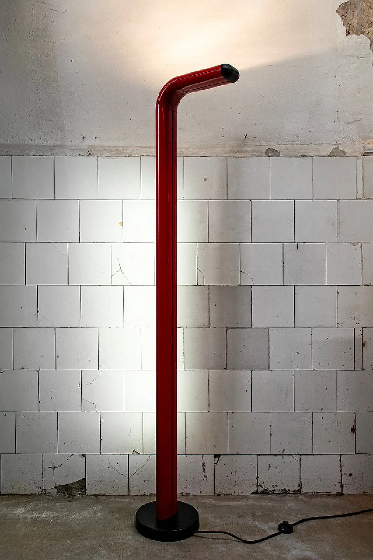 Halogen and neon cast aluminum lamp, 1970s 3