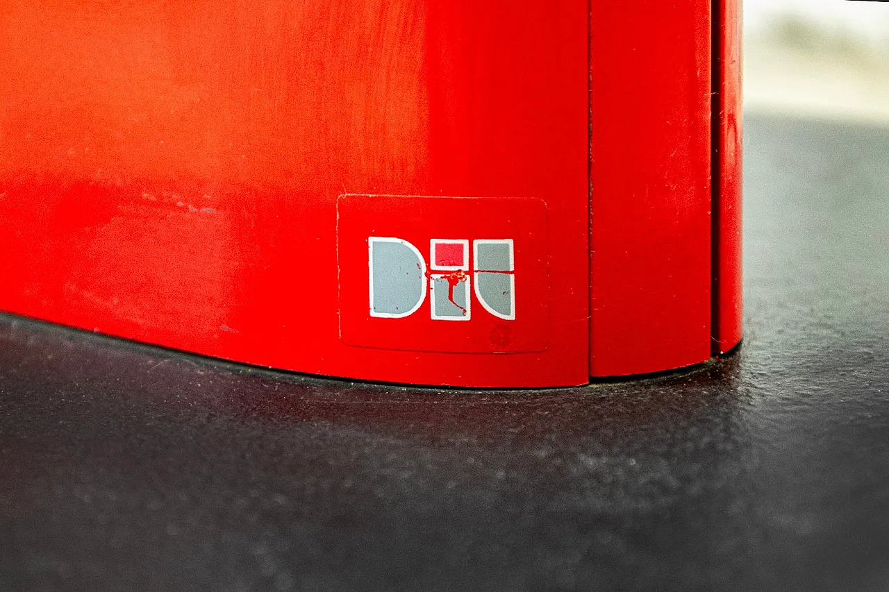 Halogen and neon cast aluminum lamp, 1970s 7