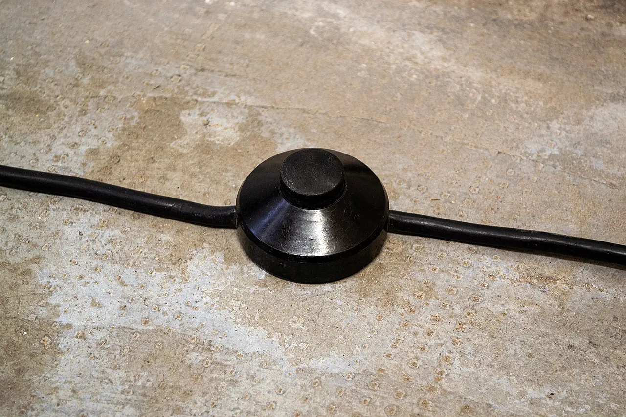 Halogen and neon cast aluminum lamp, 1970s 8