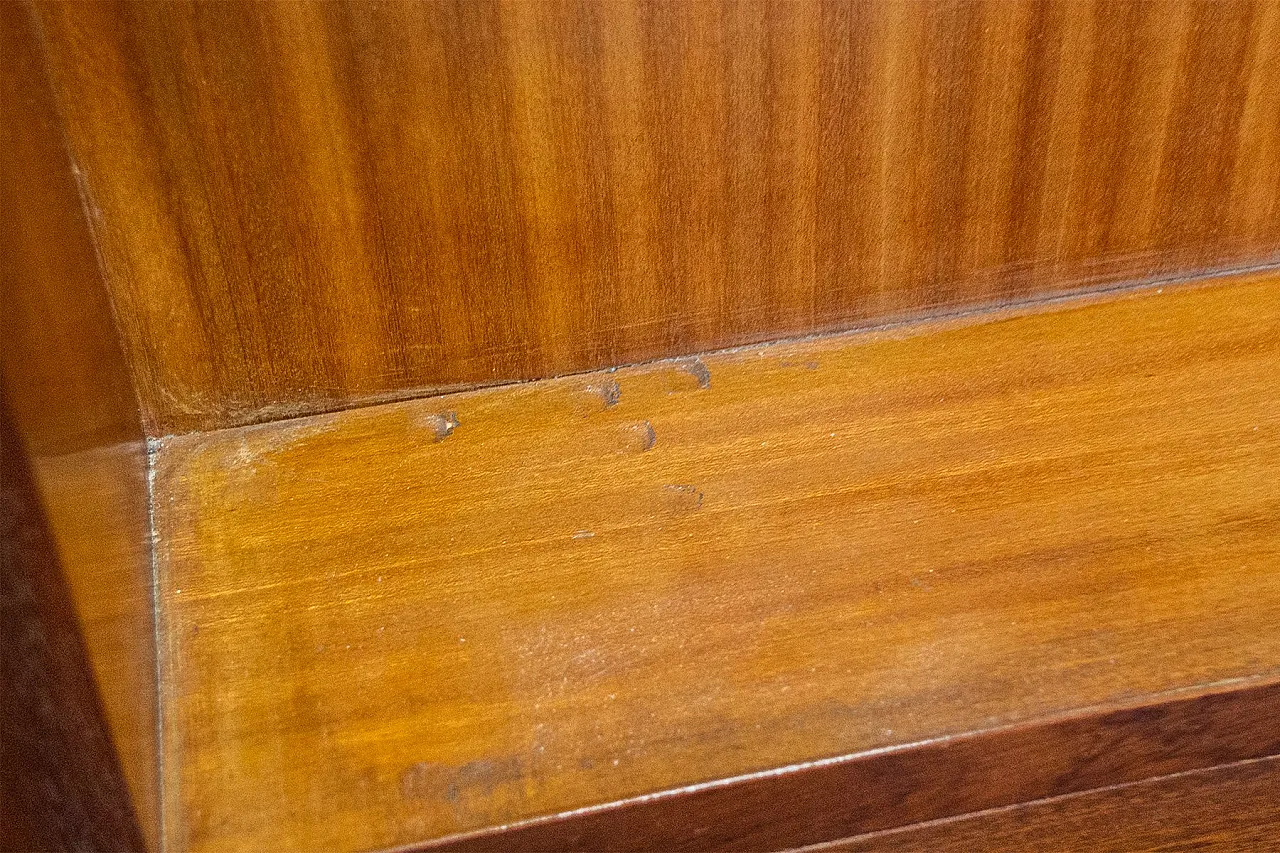 Specchio da ingresso in teak, anni '50 8