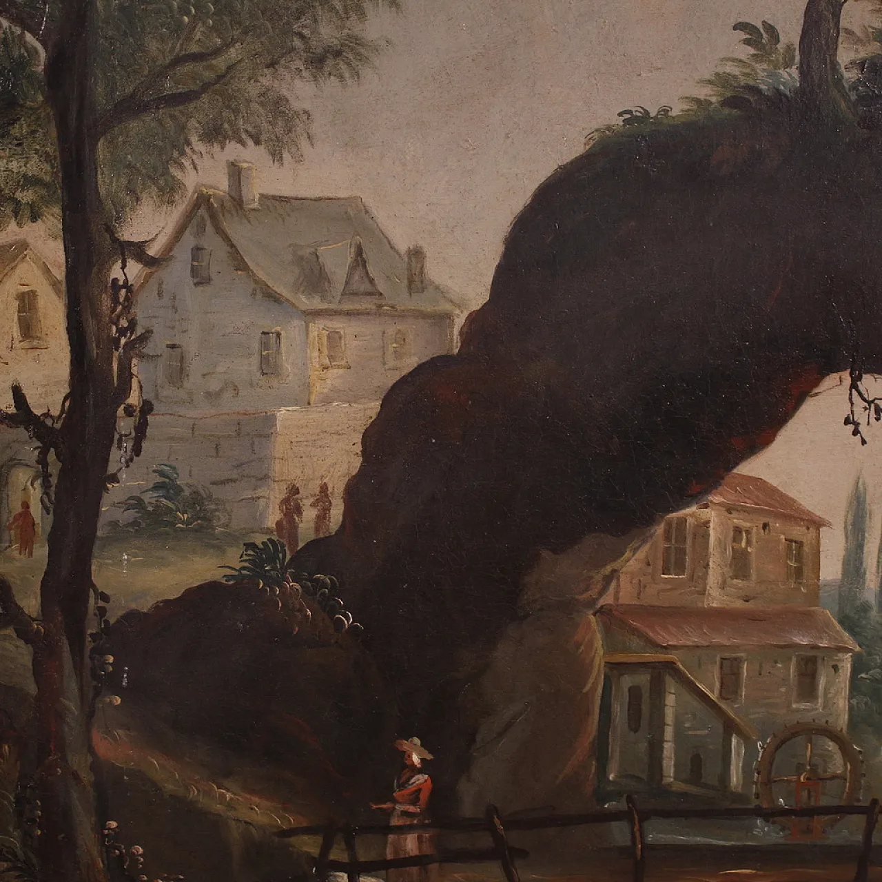 Dipinto francese paesaggio, '700 15