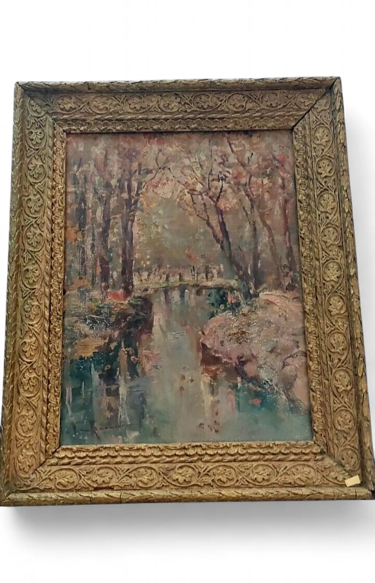 Franco Ricciardi, dipinto a olio su cartone, primo '900 11