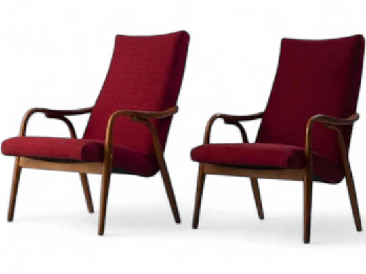 Pair of armchairs by TON, 1970s 6