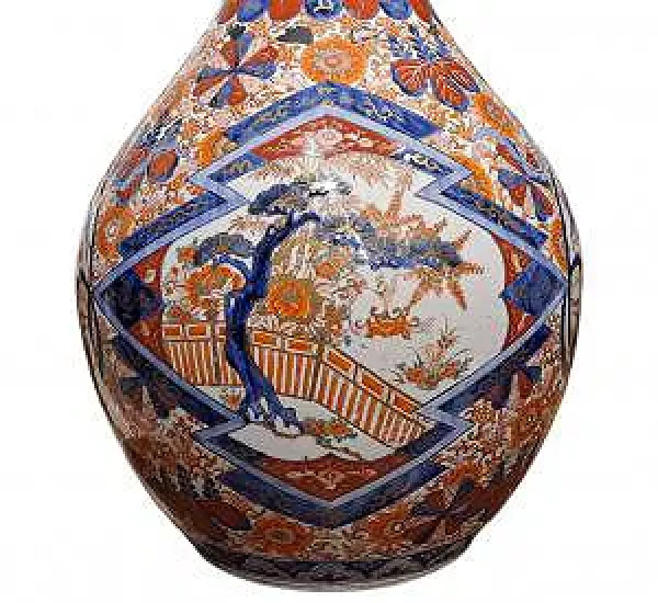 Imari porcelain bottle vase, late 19th century 7