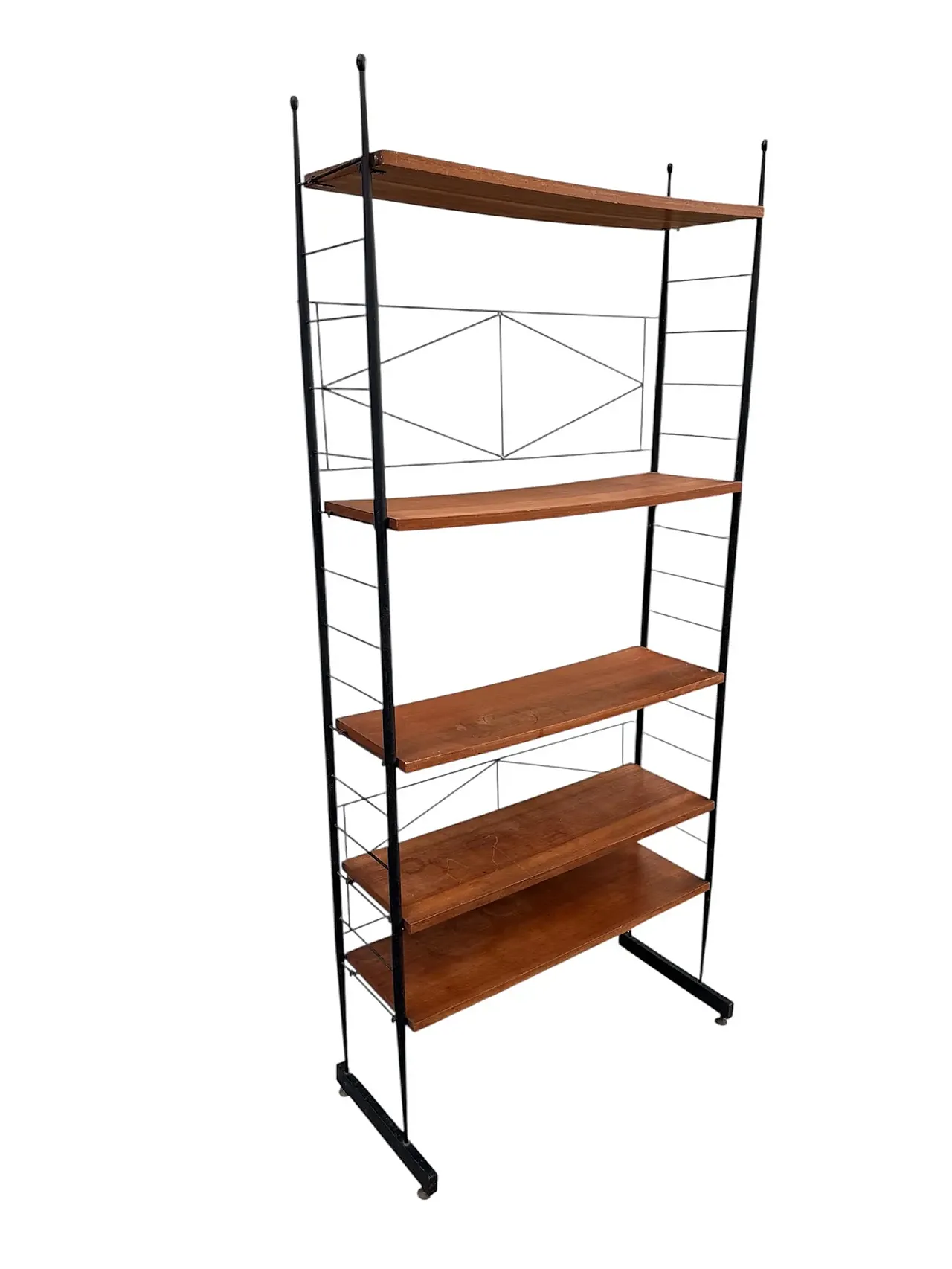Modular teak and metal bookcase, 1960s 2