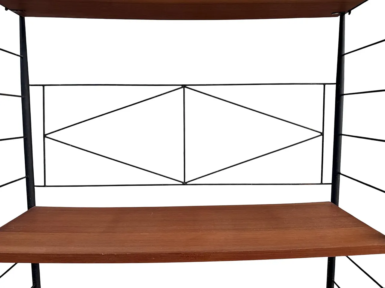 Modular teak and metal bookcase, 1960s 4