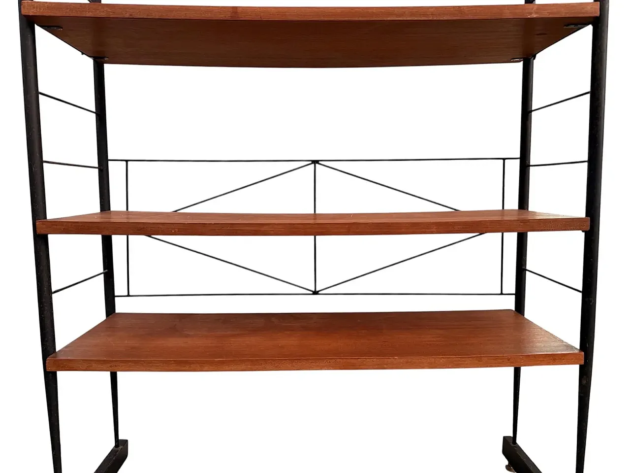 Modular teak and metal bookcase, 1960s 5
