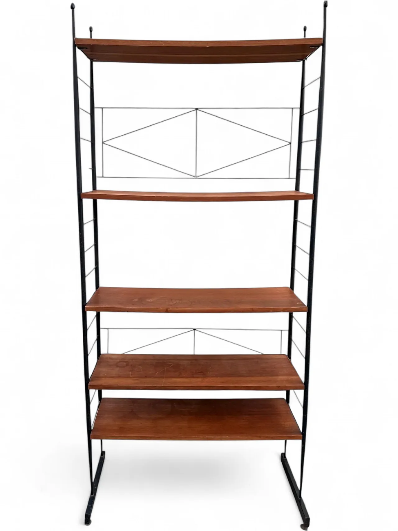 Modular teak and metal bookcase, 1960s 9