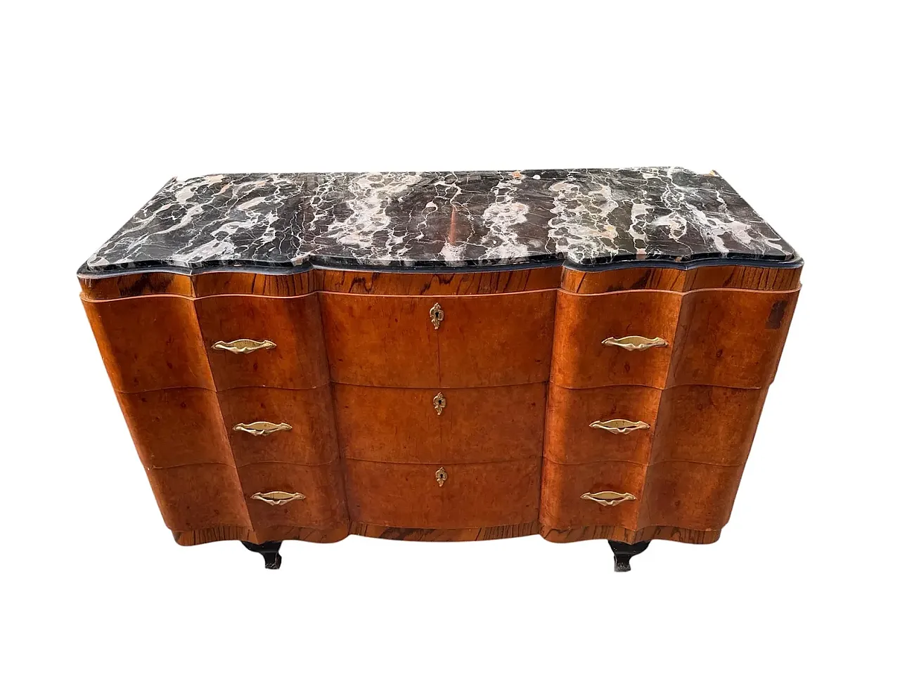 Art Deco walnut dresser, mid-20th century 1