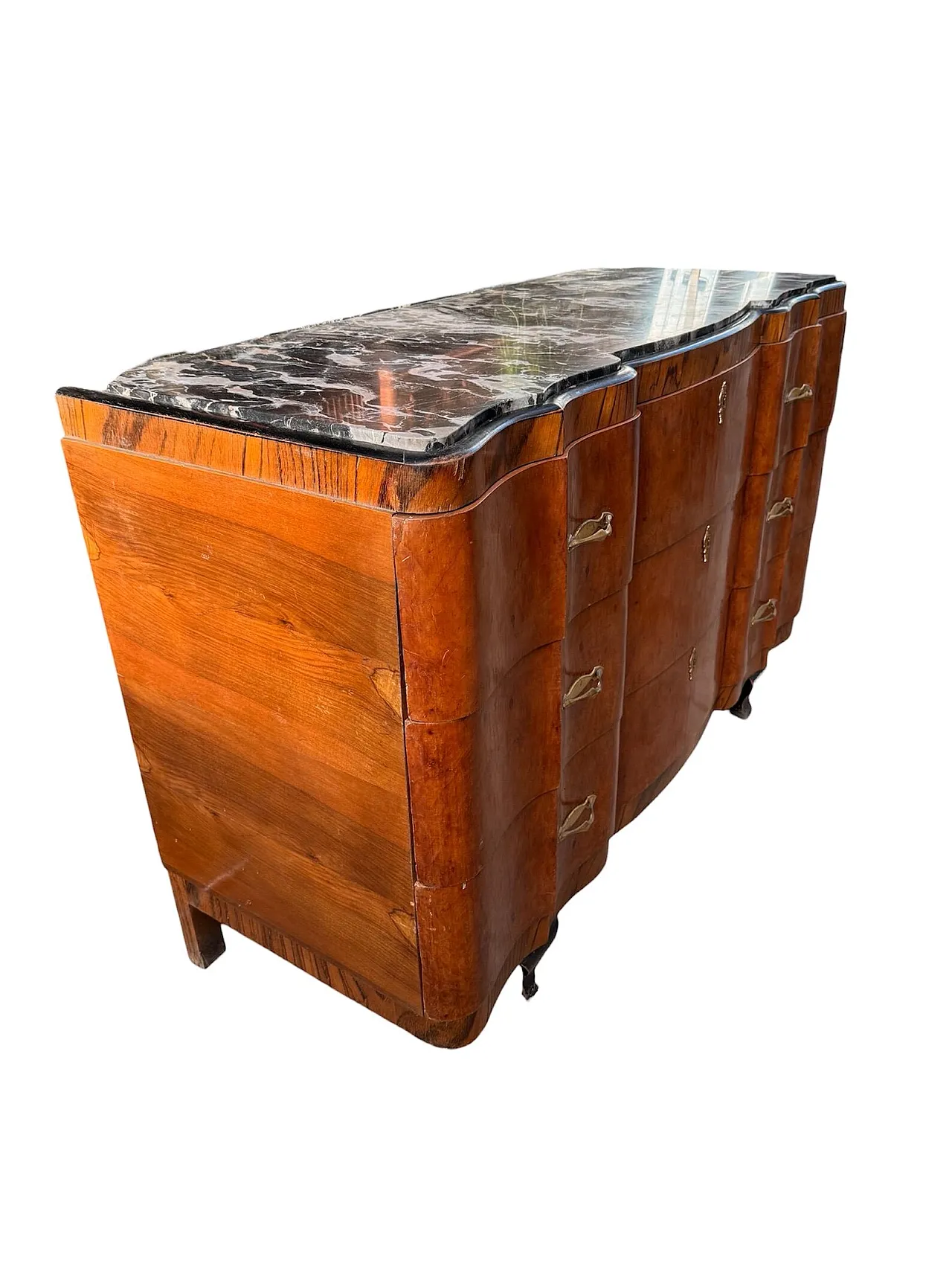 Art Deco walnut dresser, mid-20th century 2