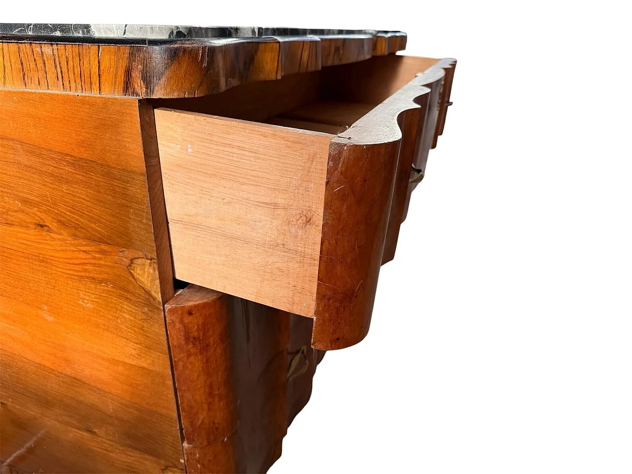 Art Deco walnut dresser, mid-20th century 8