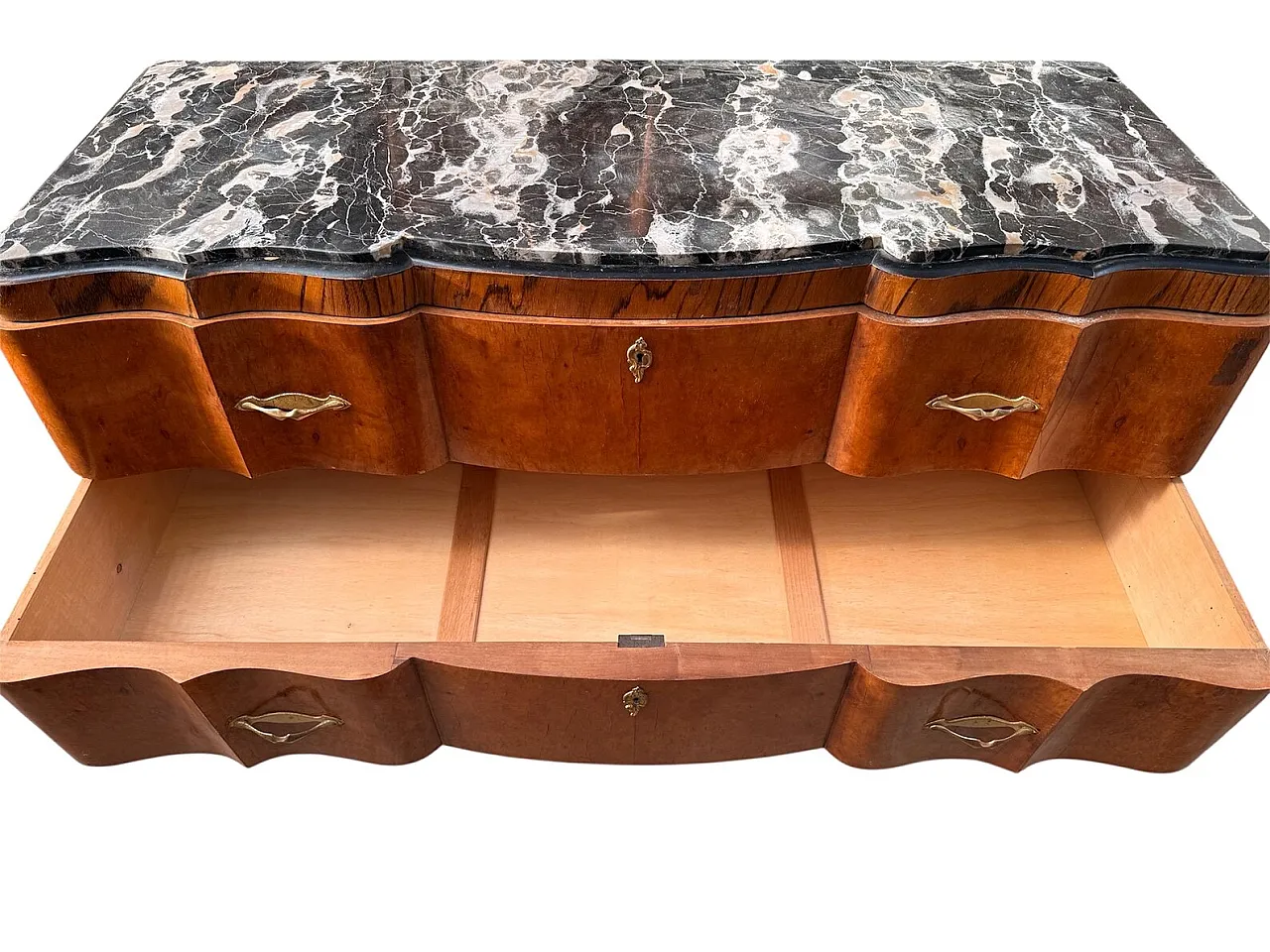 Art Deco walnut dresser, mid-20th century 9