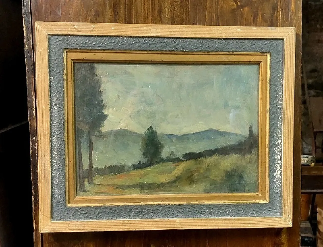 Ennio Cocchi, painted on two sides oil on canvas, 20th century 1