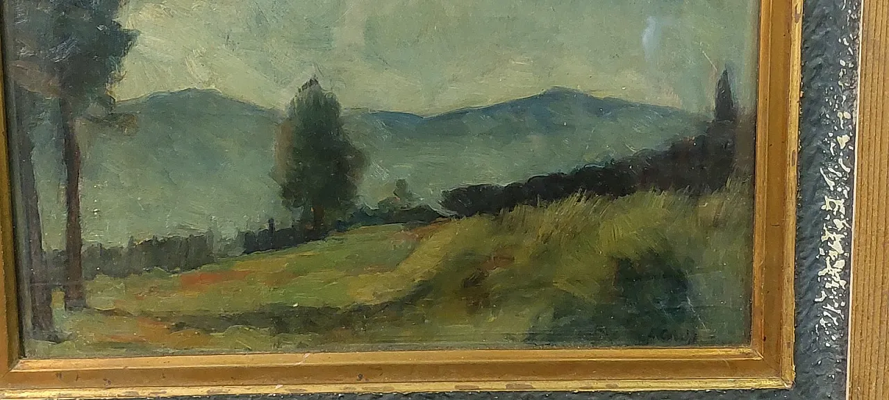 Ennio Cocchi, painted on two sides oil on canvas, 20th century 3