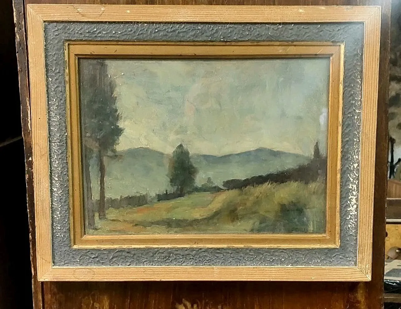 Ennio Cocchi, painted on two sides oil on canvas, 20th century 5