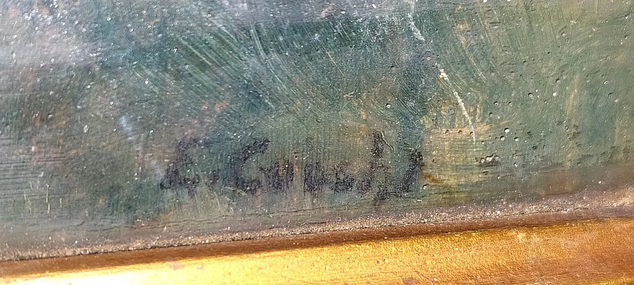 Ennio Cocchi, painted on two sides oil on canvas, 20th century 8