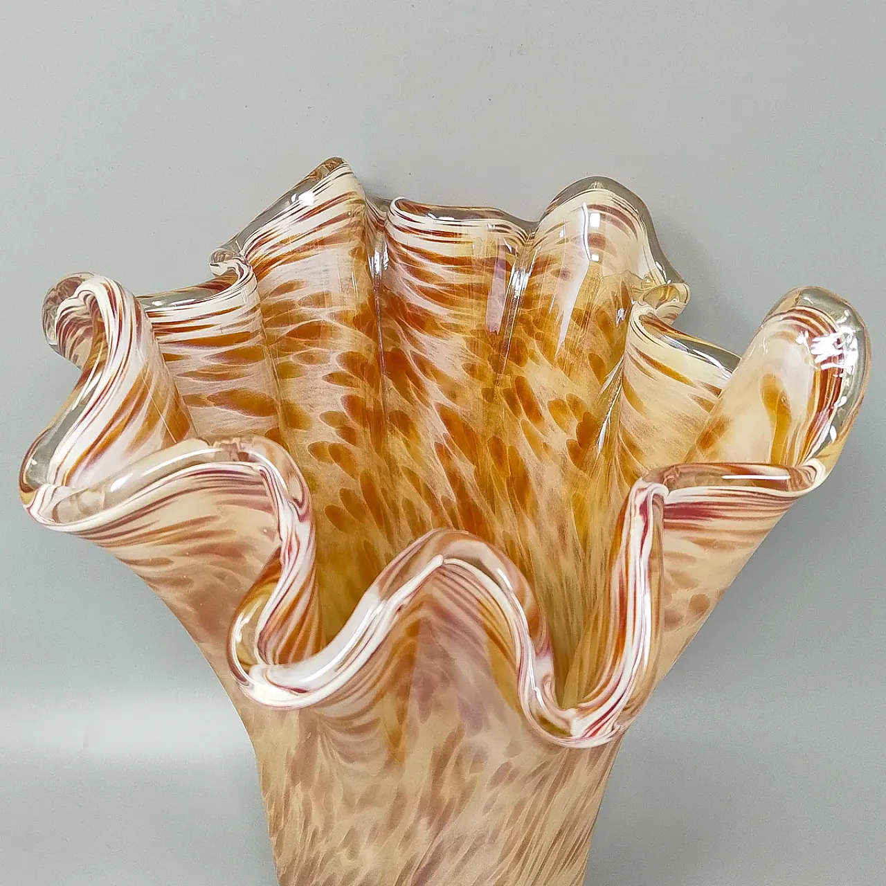 Michielotto Murano glass draped vase, 1970s 4