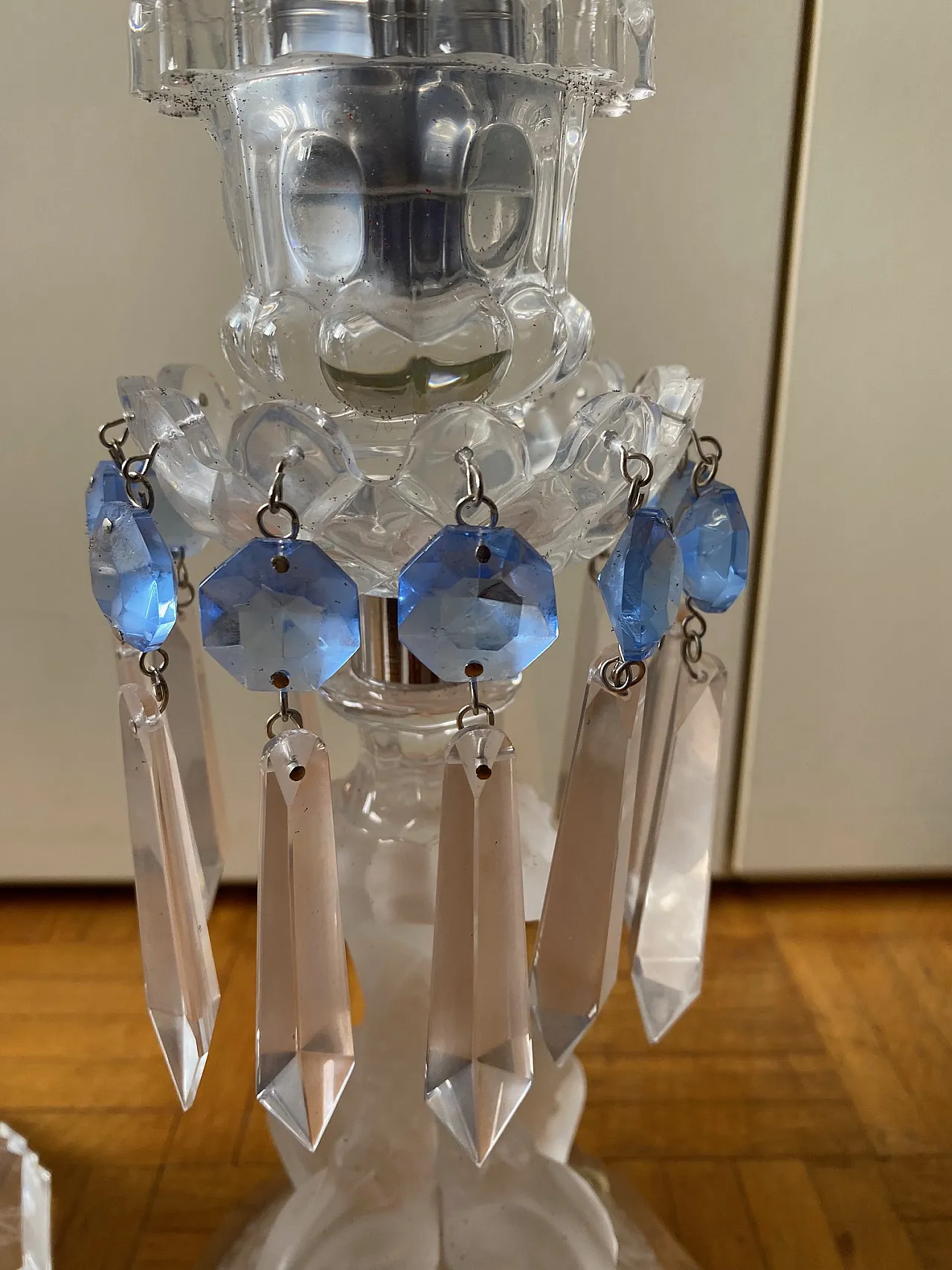 Pair of Saint-Louis France Dauphins candlesticks, 80s 3