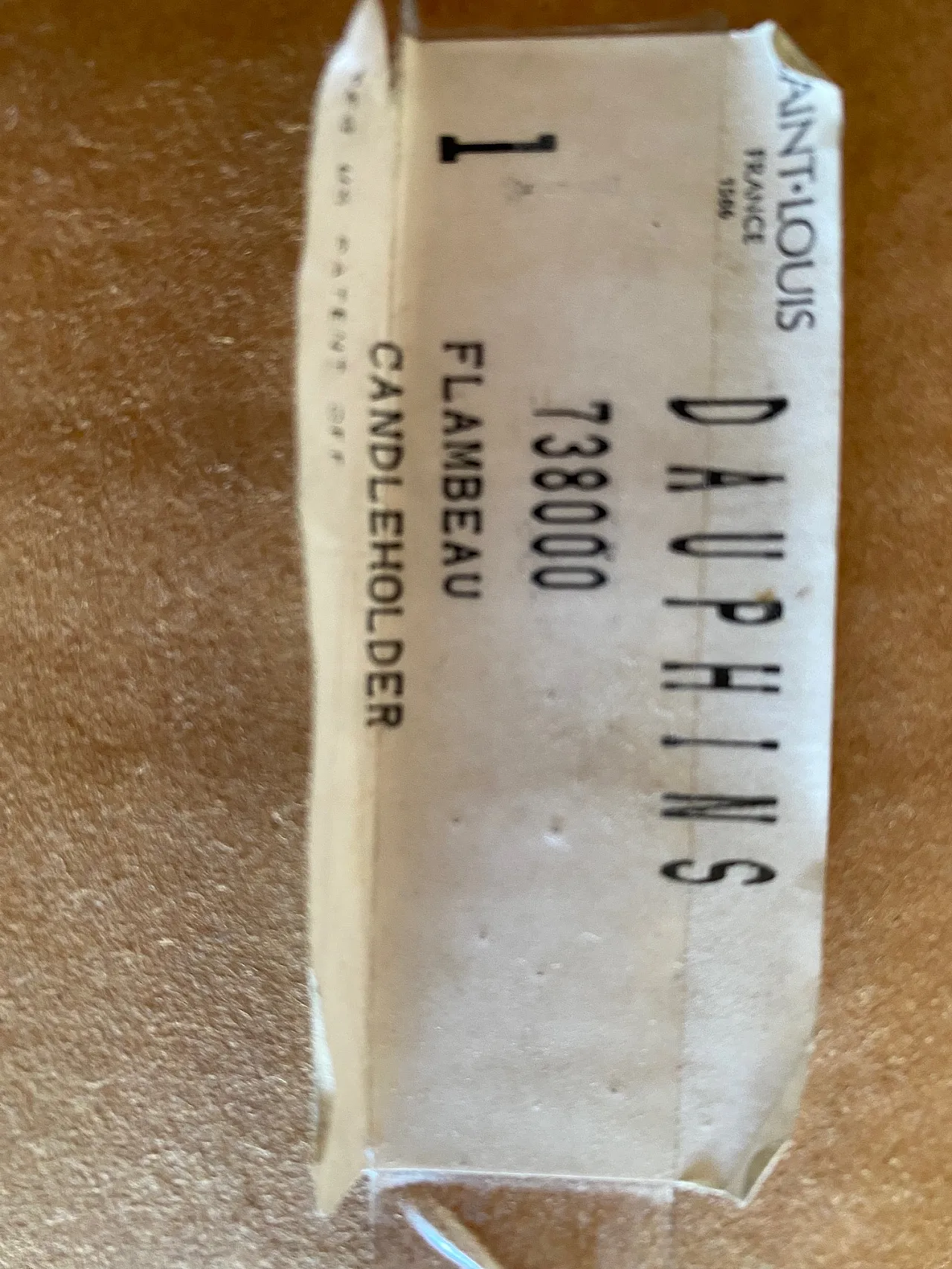 Pair of Saint-Louis France Dauphins candlesticks, 80s 7