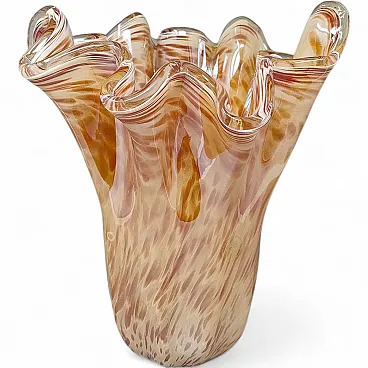 Michielotto Murano glass draped vase, 1970s