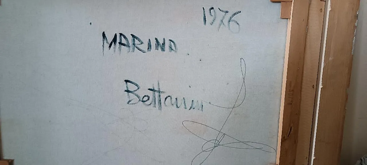 Marina by Lido Bettarini, oil on canvas, 1970s 9