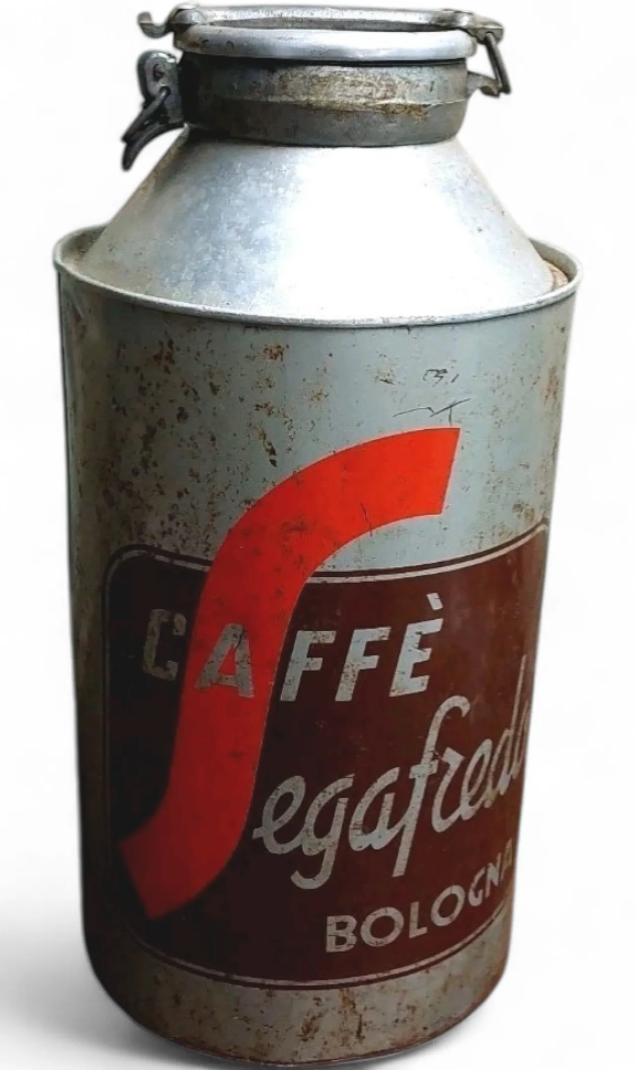 Aluminum coffee canister Segafredo advertising, 20th century 10