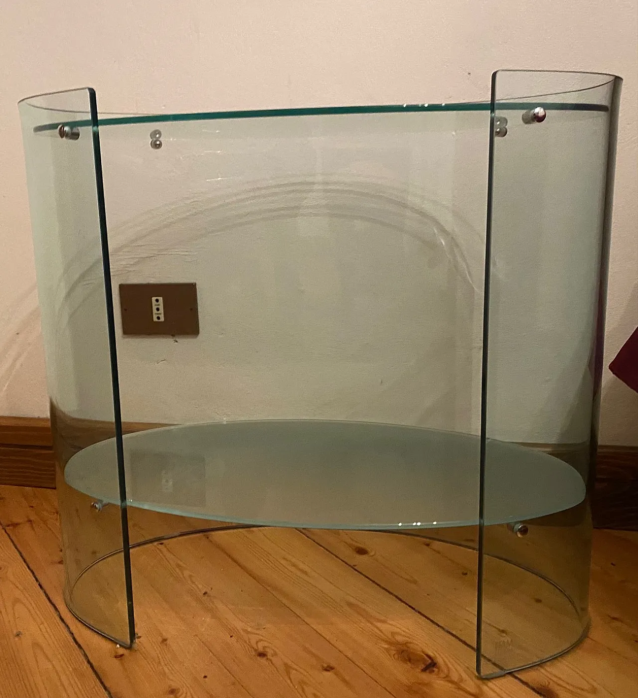 Pair of Pitti elliptical bedside tables, 90s 1