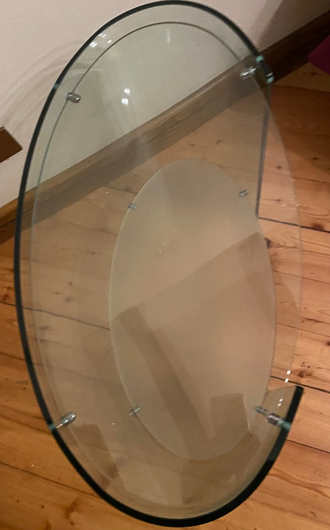 Pair of Pitti elliptical bedside tables, 90s 3