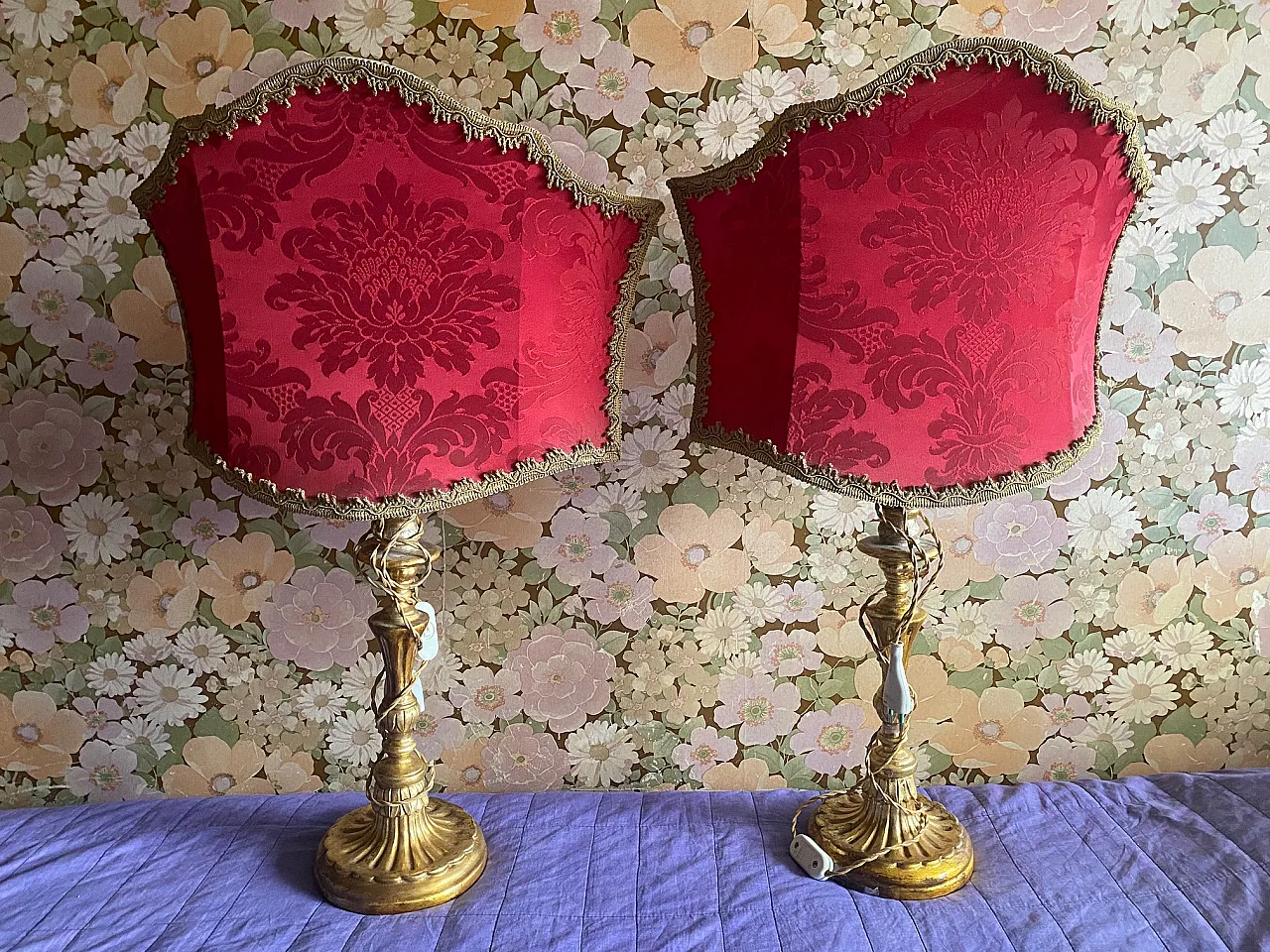 Pair of lights from two candelabras, 19th century 2