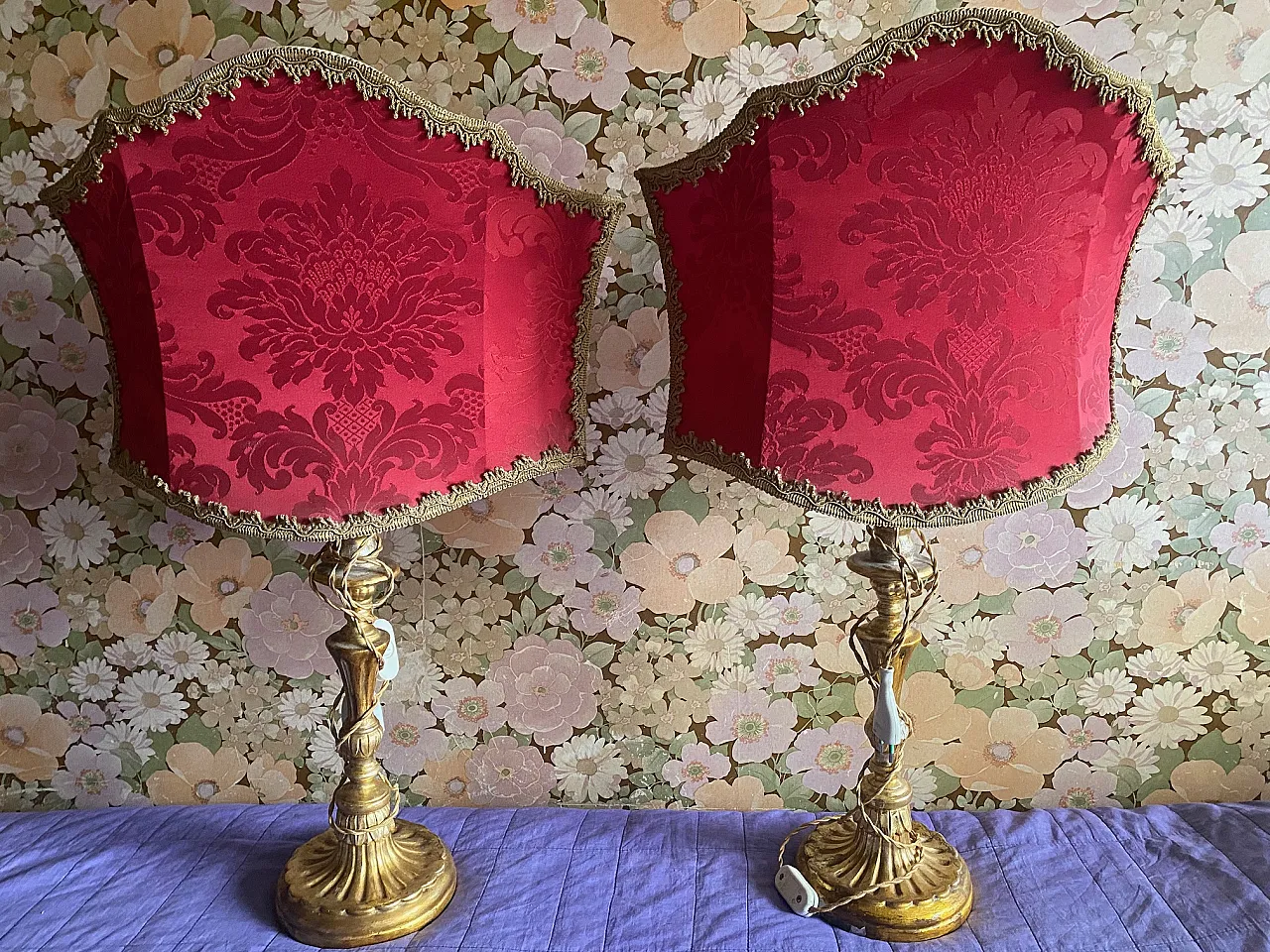 Pair of lights from two candelabras, 19th century 3