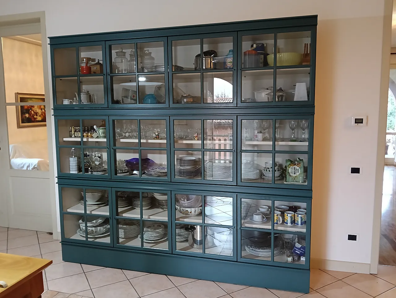 Glass cabinet mod. Steamer by Molteni, 90s 1