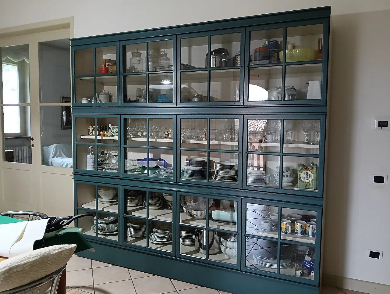Glass cabinet mod. Steamer by Molteni, 90s 2