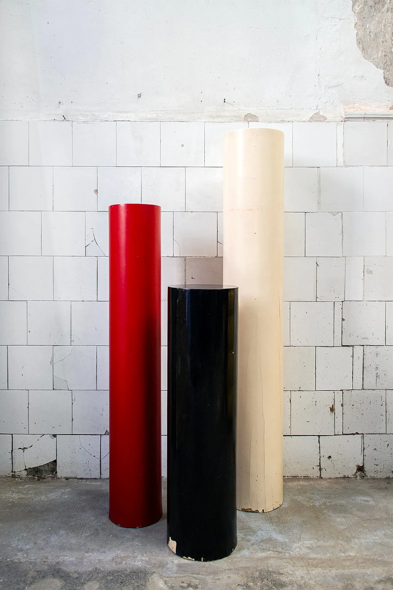 Three wooden columns, 1960s 1