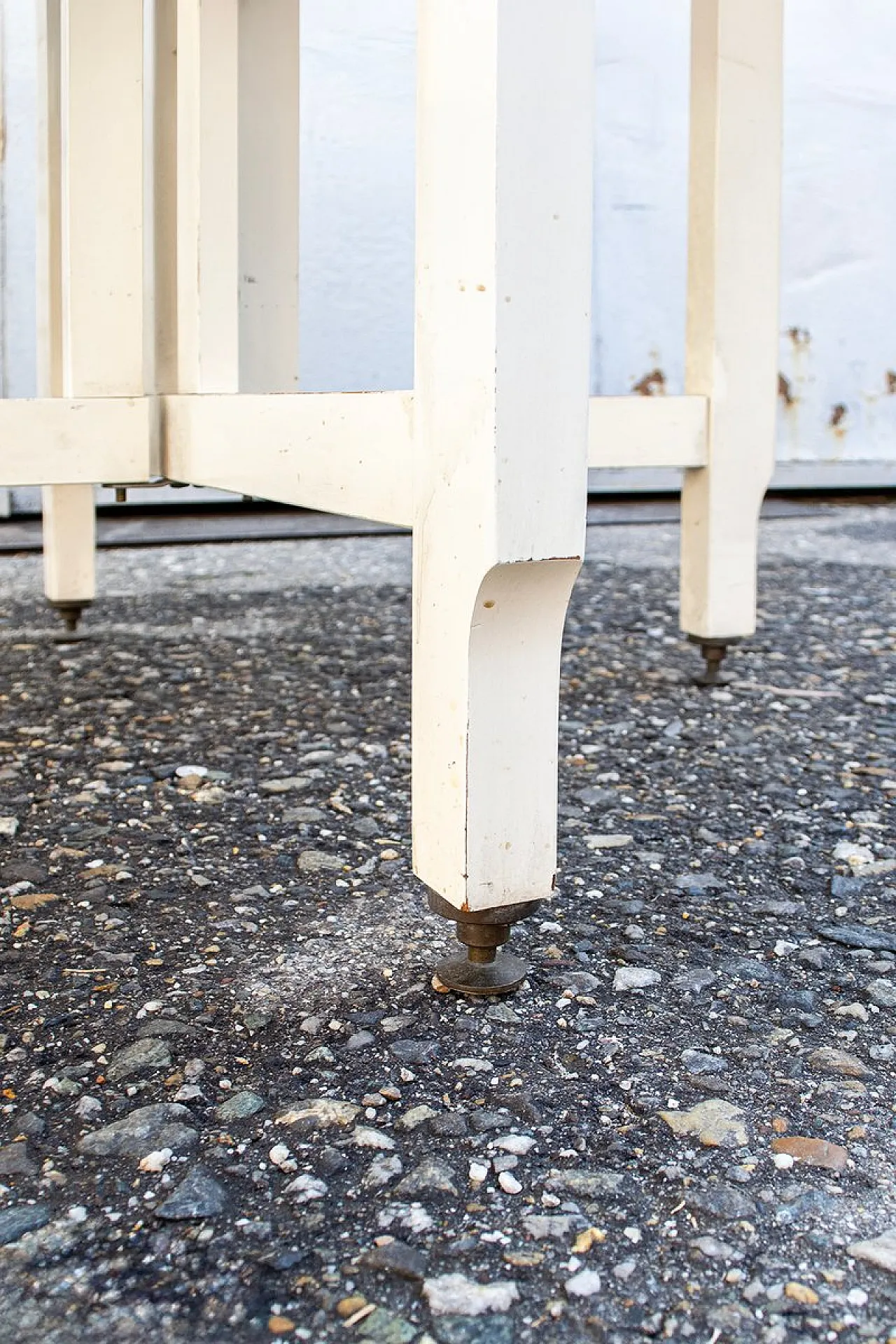 Tavolo da giardino Reguitti pieghevole in legno con sedie, anni '70 7