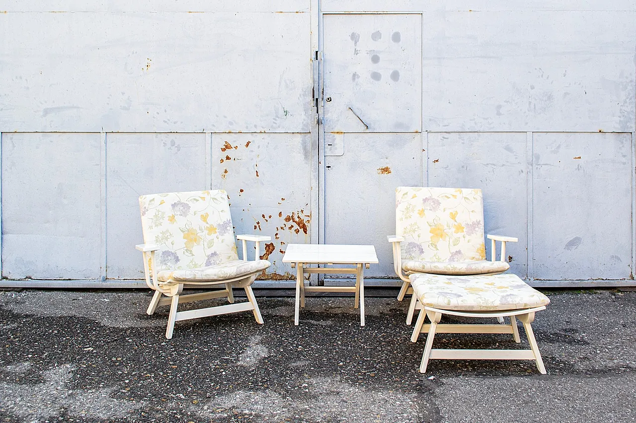 4 Sedie da giardino pieghevoli di Carlo Hauner per BFC, anni '60 1