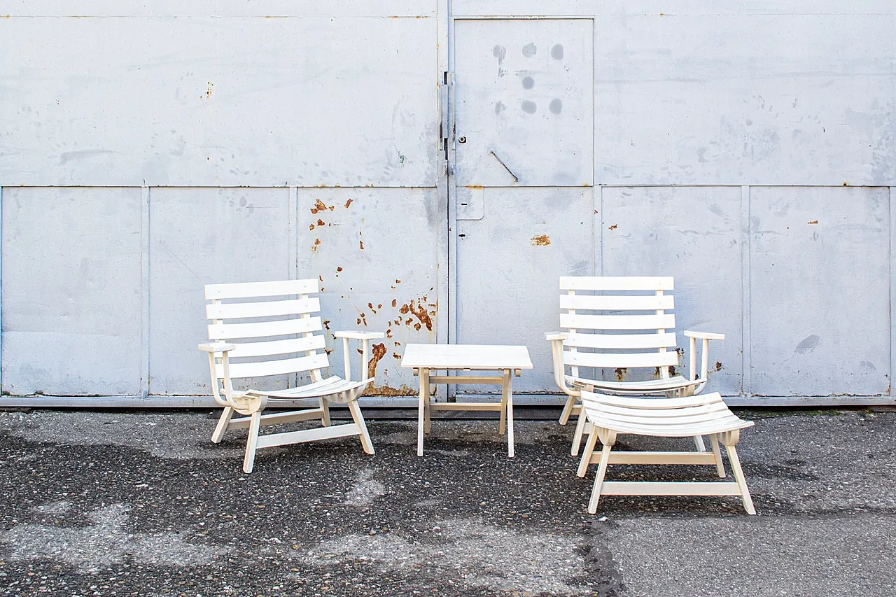 4 Sedie da giardino pieghevoli di Carlo Hauner per BFC, anni '60 3