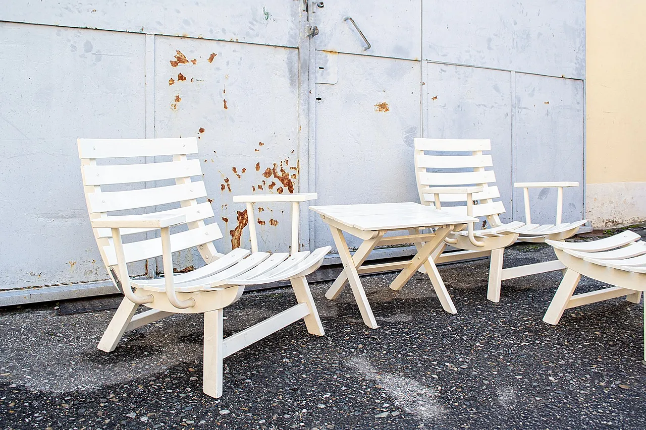 4 Sedie da giardino pieghevoli di Carlo Hauner per BFC, anni '60 4