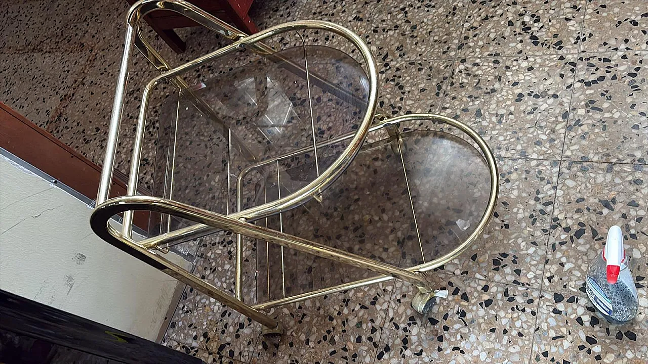 Carrello Bar stile Hollywood Regency,  anni '70 5