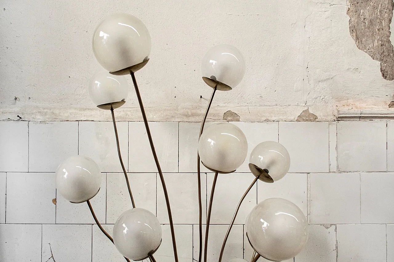 Lampada in vetro e metallo di Pia Guidetti Crippa per Luci, anni '70 3