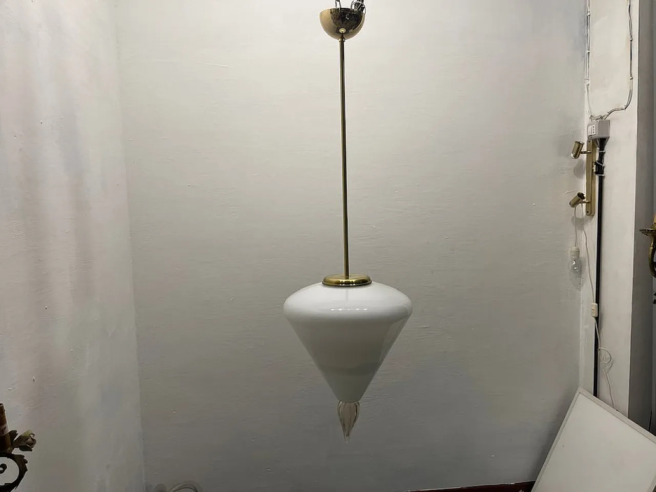 Murano glass pendant lamp, 1980s 7