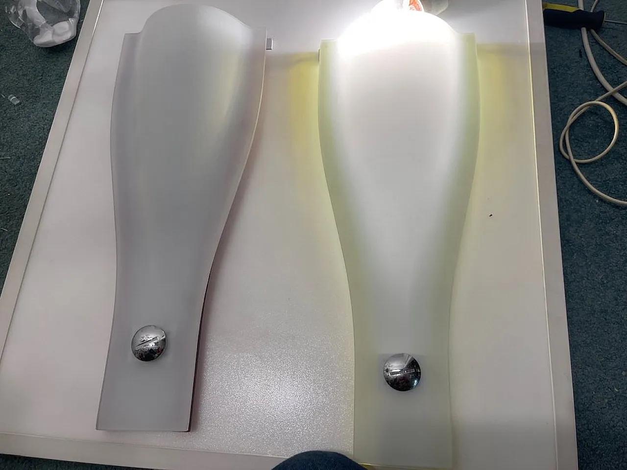 Pair of Italian glass sconces from Arteficia, 1990s, 4