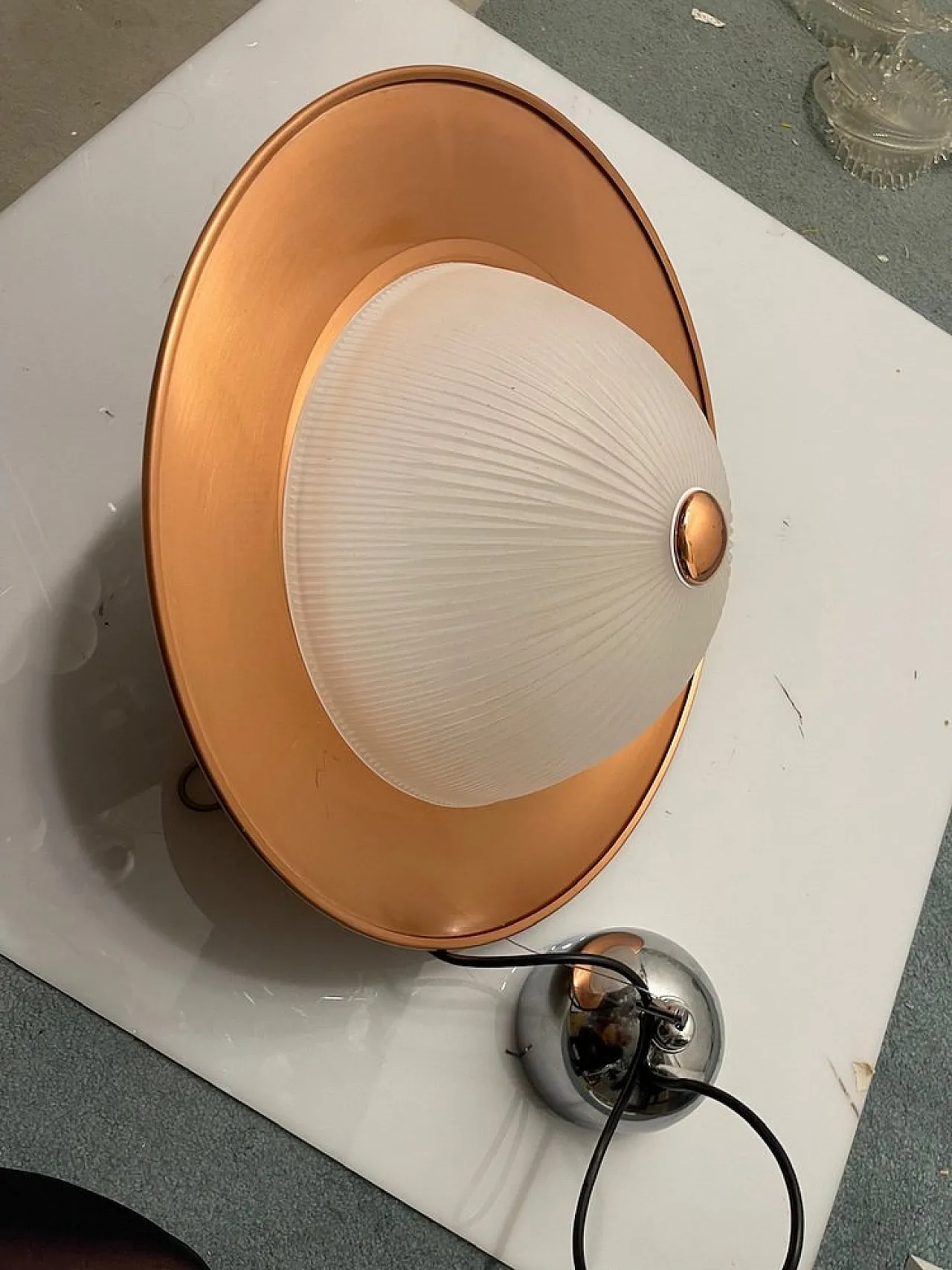 Lampada a sospensione in rame, anni '90 7