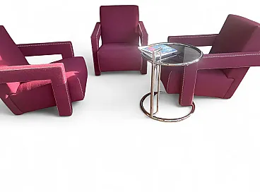 Utrecht burgundy armchair, 2000s