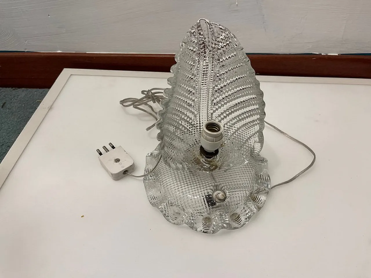 Pair of Murano glass table lamps by Ercole Barovier, 1940s 9