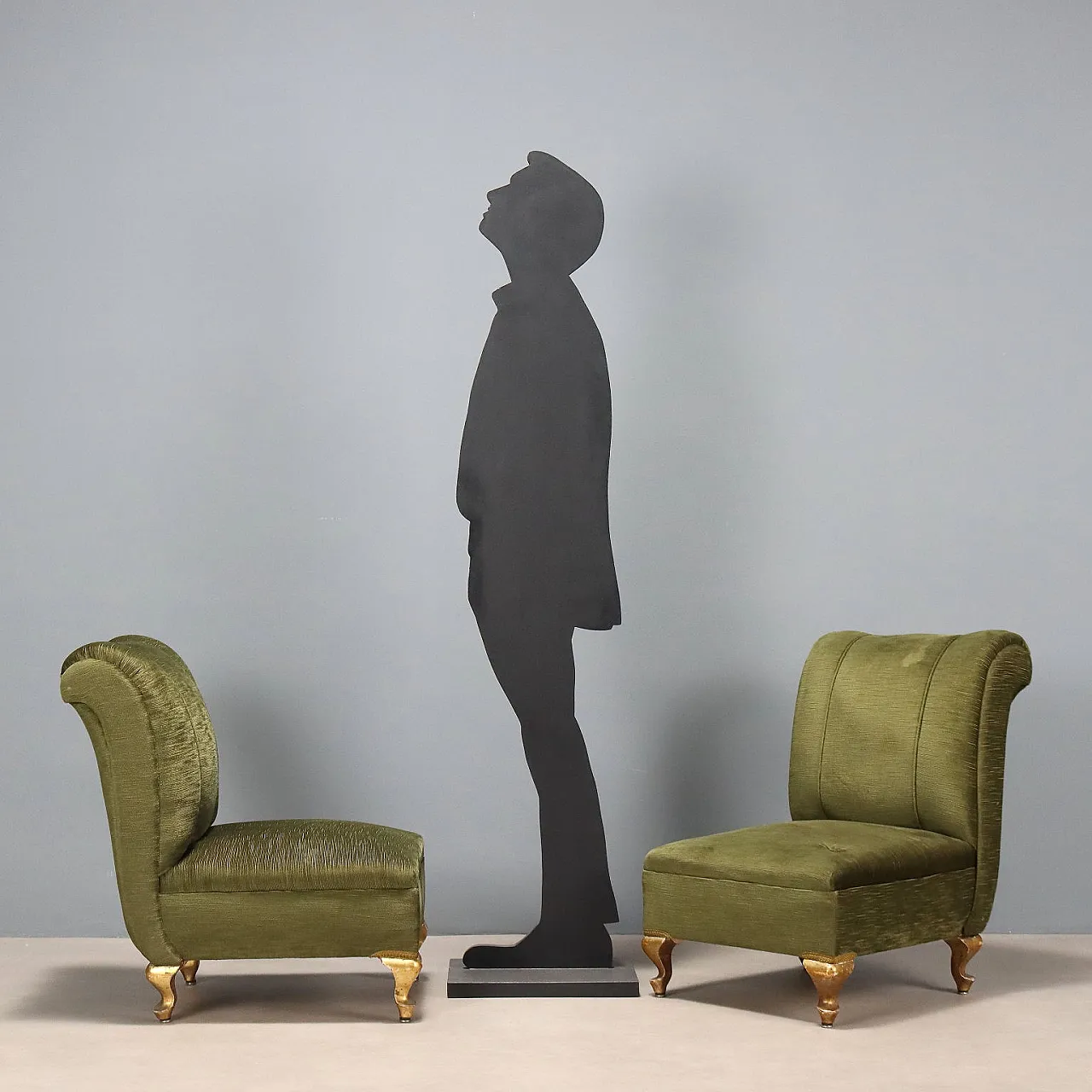 Coppia di poltrone in molle e piuma e tessuto, '900 3