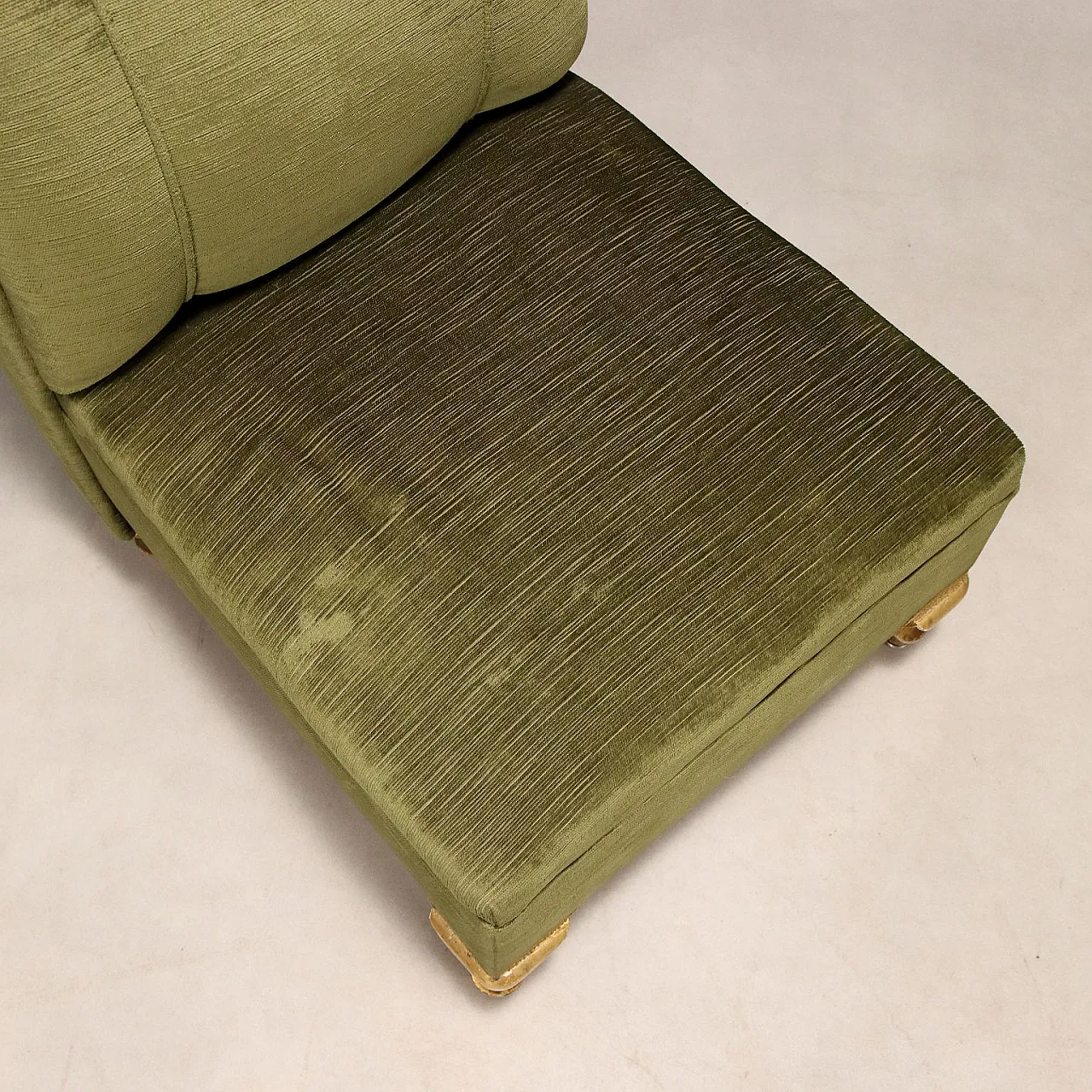 Coppia di poltrone in molle e piuma e tessuto, '900 6