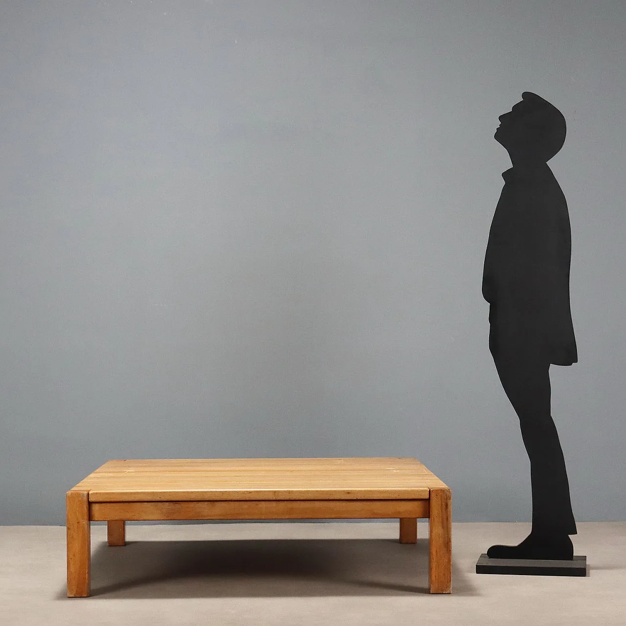 Beech wood center table and plywood top, 20h century 3